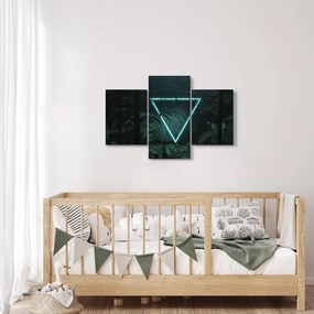 Kép - Neon háromszög a dzsungelben (90x60 cm)