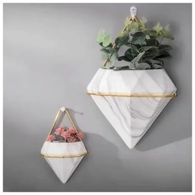 KÉSZLET 2x Fali virágcserép SEMELA 23x20 cm arany