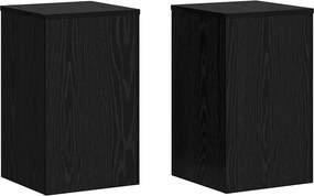 vidaXL Növényállvány 2 pcs Fekete tölgy 30 x 30 x 50 cm Faanyag