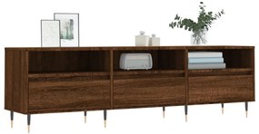 barna tölgy színű szerelt fa TV-szekrény 150 x 30 x 44,5 cm