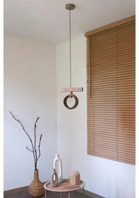 Duolla - Kábeles csillár IRONLINE 1xE27/15W/230V fenyő tölgy/bézs