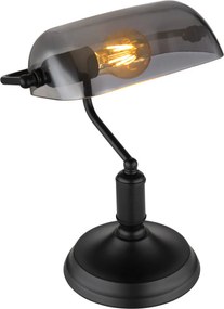 GLOBO 2491B ANTIQUE Banklámpa Fekete E27 IP20
