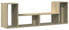 2 db sonoma tölgy színű szerelt fa TV-szekrény 75 x 30 x 50 cm
