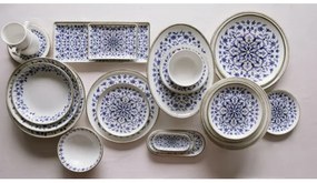 18 részes étkészlet fehér/kék/porcelán