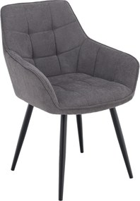 Design fotel, szürke/fekete, MARKEN