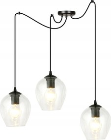 Függőlámpa hosszú vezetékekkel lekerekített lámpabúrákkal Level 3 Bl E27