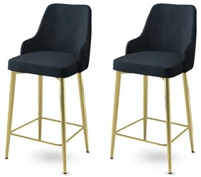 Enox Anthracite and Gold bárszék szett, 2 db, 2 db