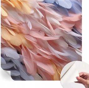 Öntapadós fotótapéta a konyhába Mosható Pasztell tollak 250x250 cm