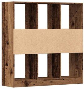 antik fa színű szerelt fa könyvszekrény 97,5 x 29,5 x 100 cm