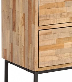 TV-szekrény újrahasznosított tíkfából, 90 x 30 x 55 cm