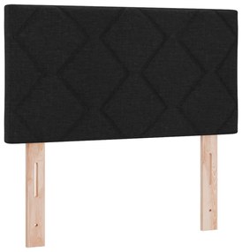 Boxspring Ágy Matrac Fekete 80x200 cm Szövet
