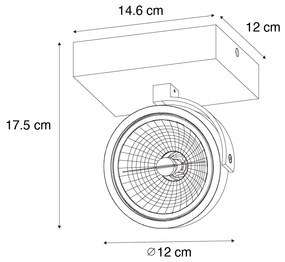 Design spotlámpa sötét bronz forgatható és dönthető - Go