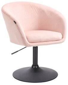 HR8326N Rózsaszín modern velúr szék fekete lábbal