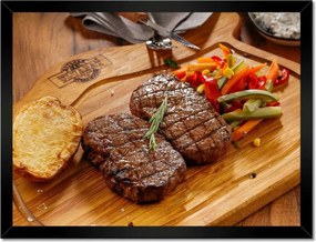 Poszterek keretben 40x30 Húsos lakoma Hús Húsos étel a deszkán