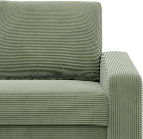 Zeus kanapéágy, kordbársony, bonell töltet, döntött kartámasz, zöld