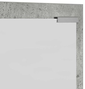 Fali Kabáthorog tükörrel Beton szürke 100 x 10 x 100 cm Faanyag