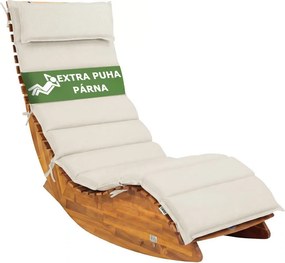 BALI szaunaágy párna, 58x7x177cmcm, bézs Detex