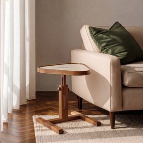 Opus Ucgen 46 - Walnut, Grey Marble