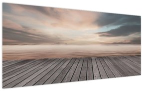 Kép - Móló naplementében (120x50 cm)