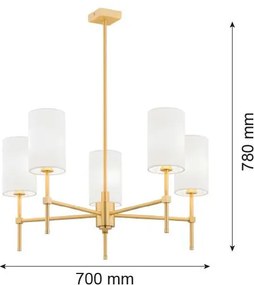 Argon ABRUZZO 2134 Csillár 5x7W/E14 IP20