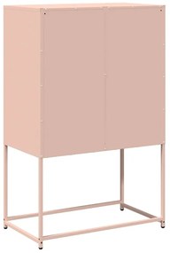 Highboard rózsaszín 68x39x107 cm Acél
