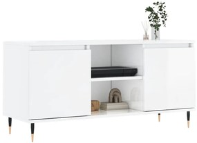 fehér magasfényű szerelt fa TV-szekrény 104x35x50 cm