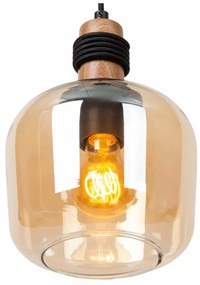 Lucide 45408/03/62 - Csillár zsinóron ILONA 3xE27/40W/230V fekete/bézs