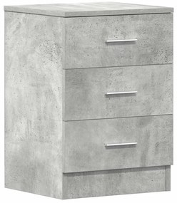2 db betonszürke szerelt fa éjjeliszekrény 38 x 35 x 56 cm