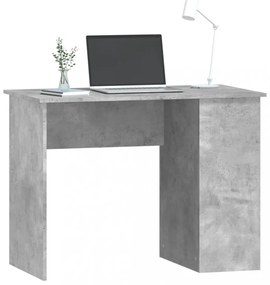 betonszürke szerelt fa íróasztal 100 x 55 x 75 cm