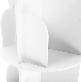 Forgó polcállvány, 5 polc, fehér, ERION TYP 2 + ajándék