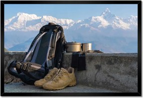 Bekeretezett poszterek 60x40 Magas hegyi felszerelés