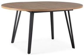 Natúr színű kerek bővíthető étkezőasztal ø 120 cm Cleo – Marckeric