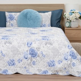 4Home Ágytakaró Roses in blue, 220 x 240 cm + 2x40 x 40 cm