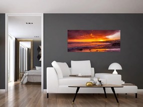 Naplemente a tengernél képe (120x50 cm)