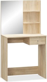 vidaXL tölgyfa színű faforgácslap öltözőasztal 75 x 40 x 141 cm