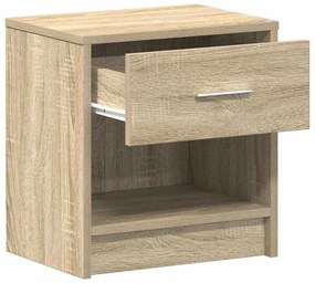 2 db sonoma tölgy színű éjjeliszekrény fiókkal 39x28x41 cm