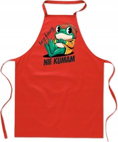 Konyhai Kötény grill piros Nem Értem béka ajándék FA_716_cw