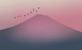 Flizelina fotótapéta Nappaliba és Hálószobába Hegyi nyugat 416x254 Ragasztó