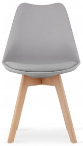 Étkezőgarnitúra 1+4, MADO fehér asztal 120x80 +  BALI MARK szürke székek