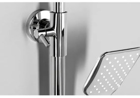 Aqualine FACTOR zuhanyszett csillogó króm kivitelben, csapteleppel
