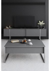Dohányzóasztal Luxe - Anthracite, Silver