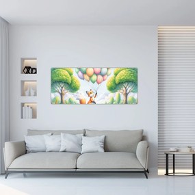 Kép – Boldog róka (120x50 cm)