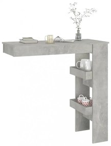 betonszürke fatermék fali bárasztal 102 x 45 x 103,5 cm