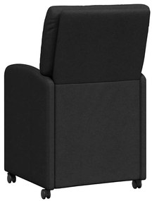 Kerekes Étkező Székek 2 pcs Fekete 57 x 67 x 95 cm szövet