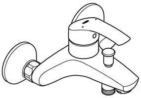 GROHE 33300002 - Kádcsaptelep EUROSMART DN 15 fényes króm