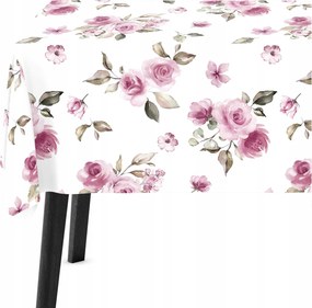 Abrosz Dekoratív Asztal 140x240 Virágok Rózsa 8531