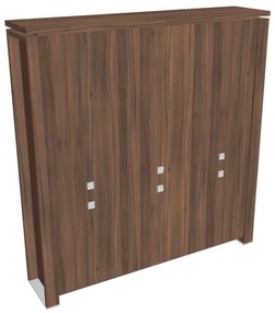 Verno+ S magas szekrény 200 x 46 x 210 cm, dió / barna