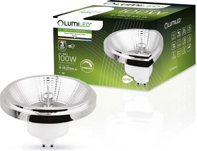Led izzó GU10 AR111 15W 100W Tompítható 4000K Semleges 38° Ezüst