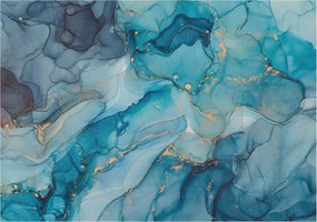 Fotótapéta Flizelina Fali Prémium 3D Kék absztrakt 208x146 Ragasztó