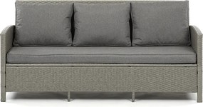 Kerti bútor garnitúra 140x70x60 cm, polyrattan, szürke, AZS-A1719 GREY